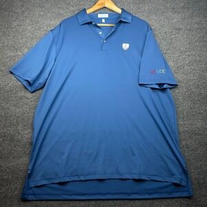 Peter Millar Summer Comfort Men's Blue Polo Shirt XL Golf